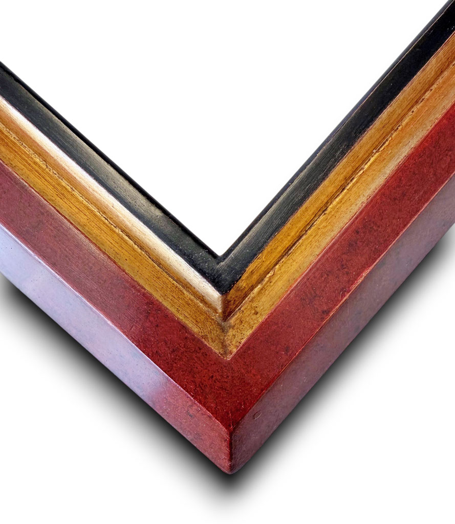 Cavallo Rouge chine or congé noir