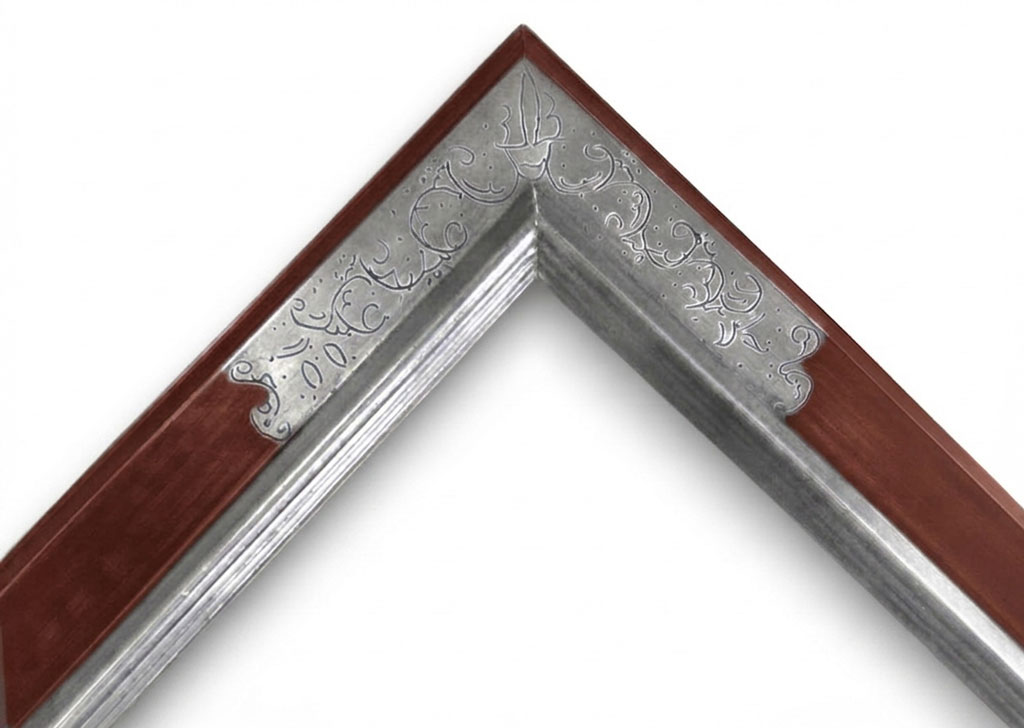 Minidanton Gravé argent sienne